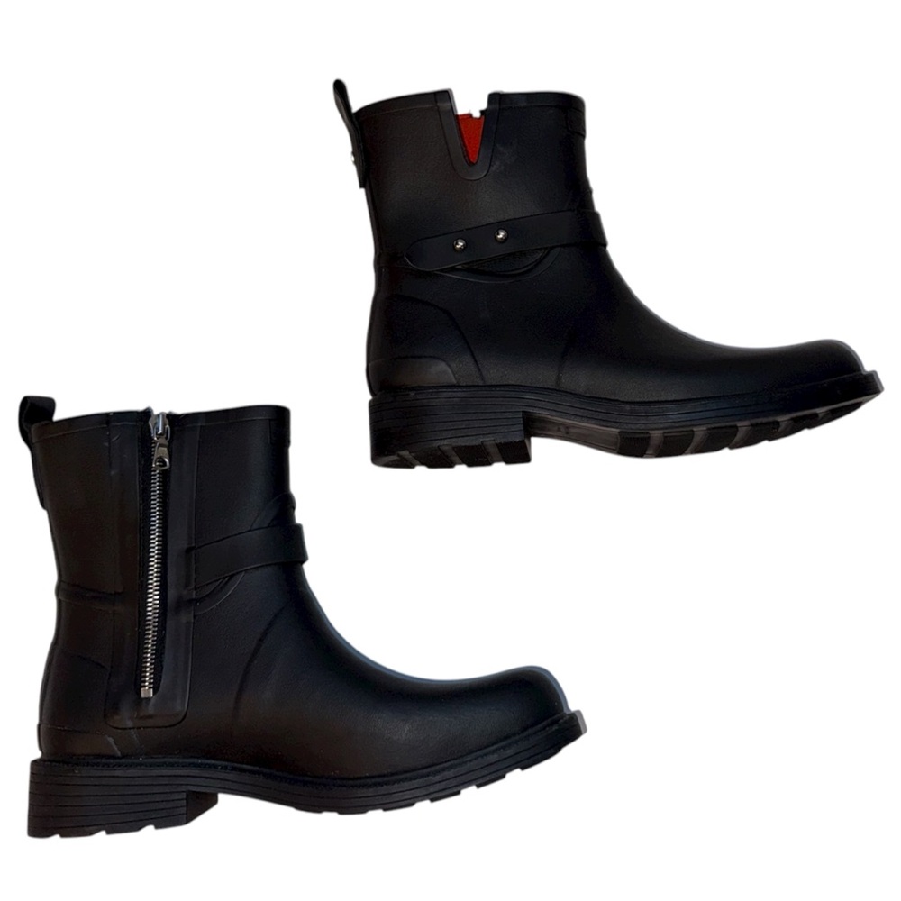 Rag and Bone Moto Rain Boot Black 38